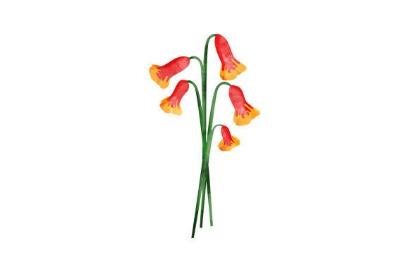 Christmas Bell Wildflower - Watercolor: A Festive Floral for Crafters & Etsy Sellers