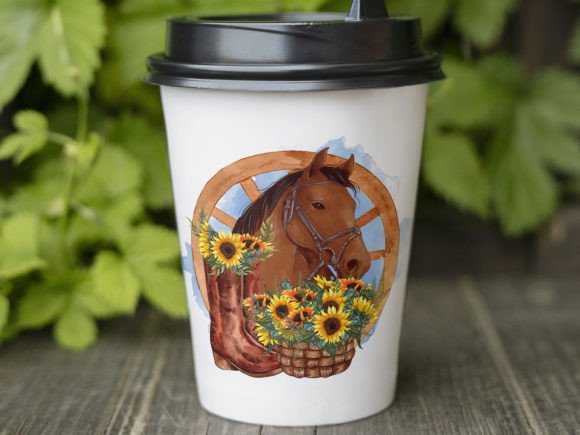 Floral Boots and Horse PNG for Western Crafts Branding
