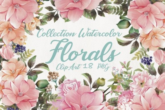 Florals Collection Watercolor Clipart: A Designer’s Take for Branding and Graphic Templates