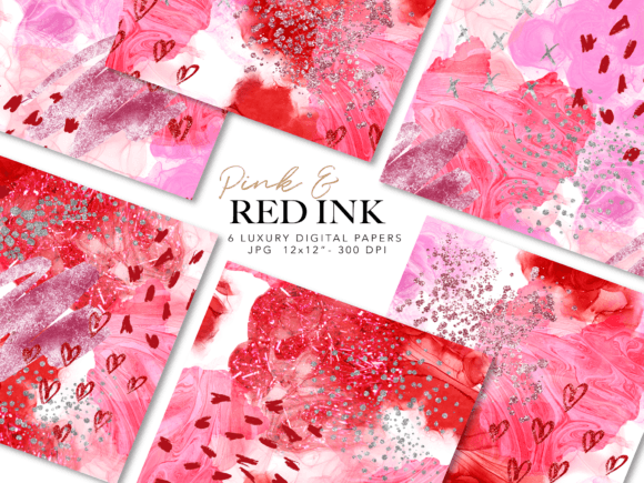 h1Pink and Red Watercolor Textures for Handmade Crafting Projects/h1
