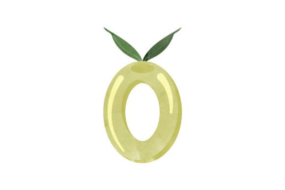 Letter O - Olive - Watercolor for Food Amp & Creative Sellers