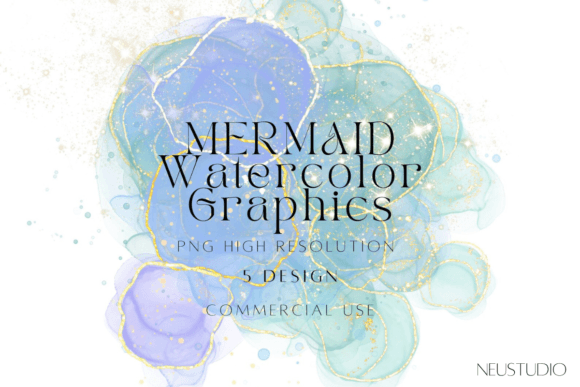 Mermaid Watercolor Png Bundle: Decorative Elements Review