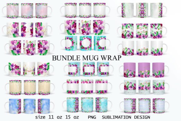 Refreshing Brand Visuals with Mug Wraps Sublimation BUNDLE 18 PNG for Crafts