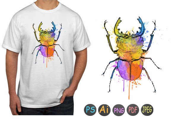 Watercolor Beetle 3: Organic Print Templates Review