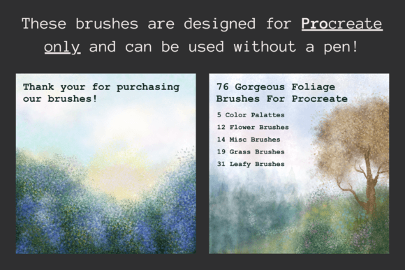 Watercolor Foliage Procreate Brushes for Crafters