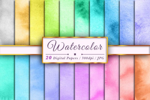 Watercolor Texture Sublimation Set 403 for Backgrounds & Branding