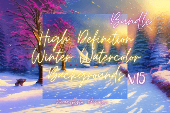 Winter Watercolor Background V15: Editorial Backgrounds Review